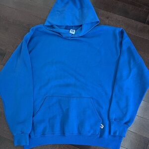 Vintage Russell Athletic 80’s USA Royal Blue Boxy Style Sweatshirt Hoodie